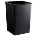 Global Equipment Square Plastic Trash Container, Garbage Can - 35 Gallon Black XDL-130BBK